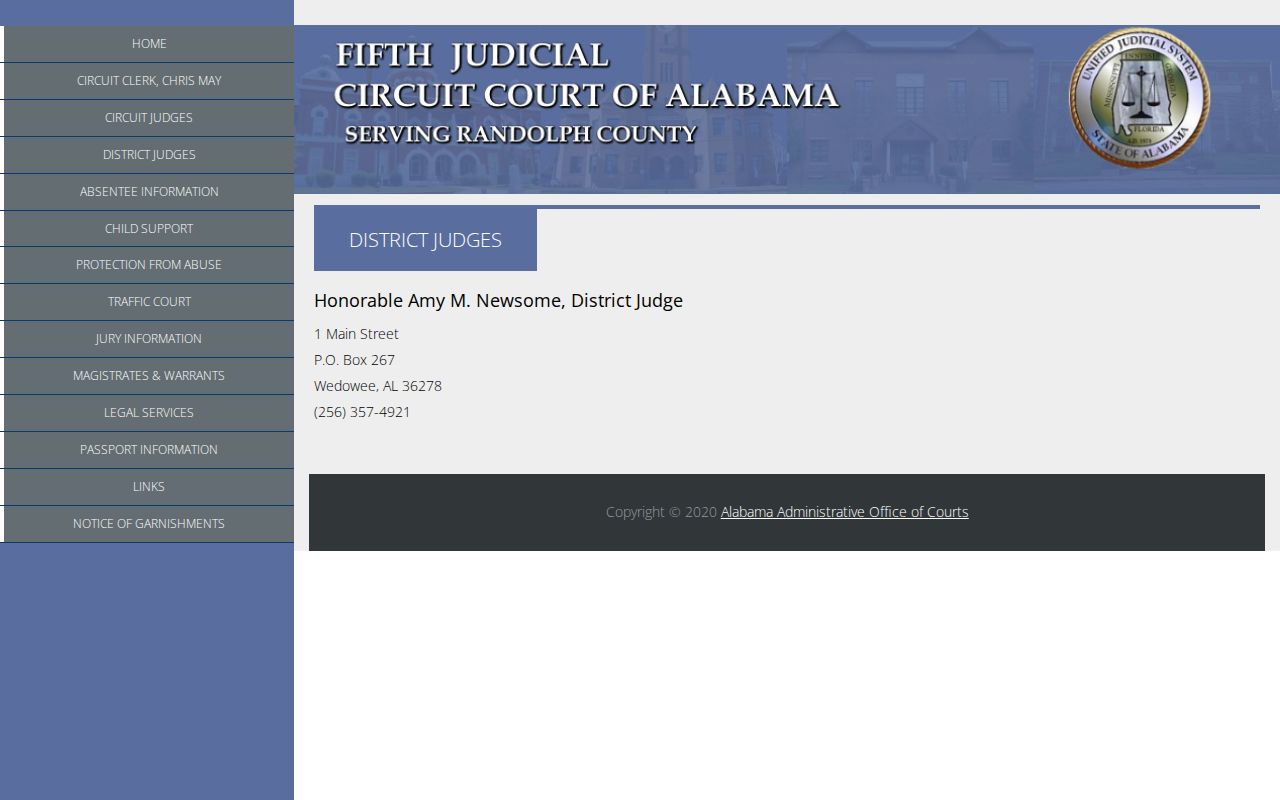Randolph County Circuit Clerk and District Court records
