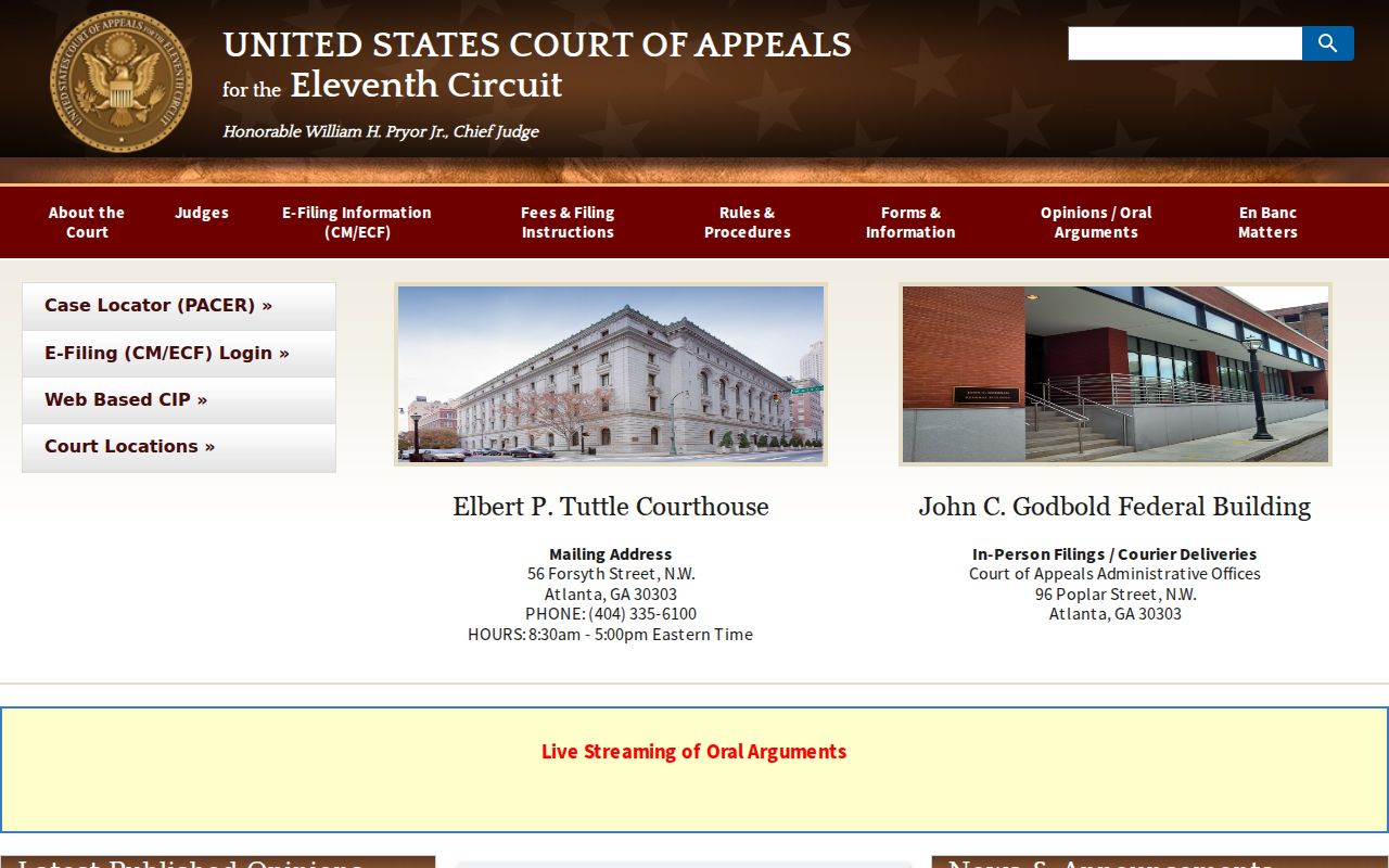 Randolph County federal criminal court records Eleventh Circuit appeals