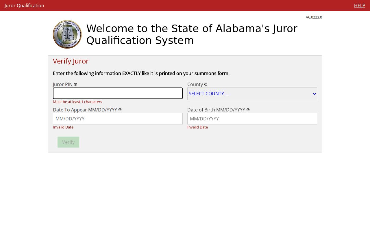 Randolph County District Court juror registration