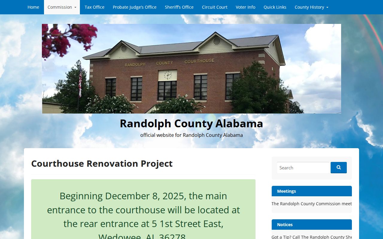 Randolph County Court courthouse renovation and access improvements