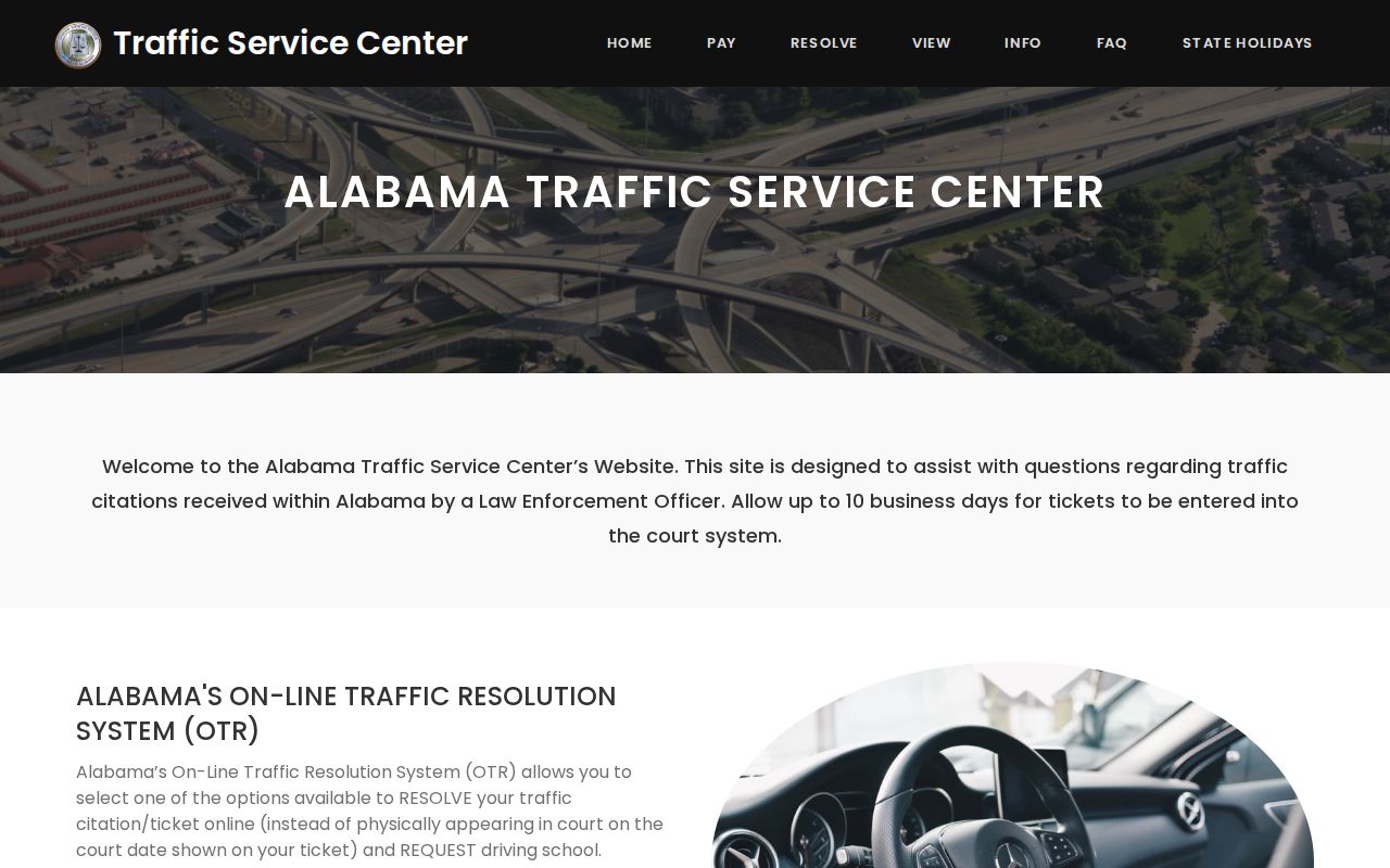 Randolph County traffic court records at Alabama Traffic Service Center