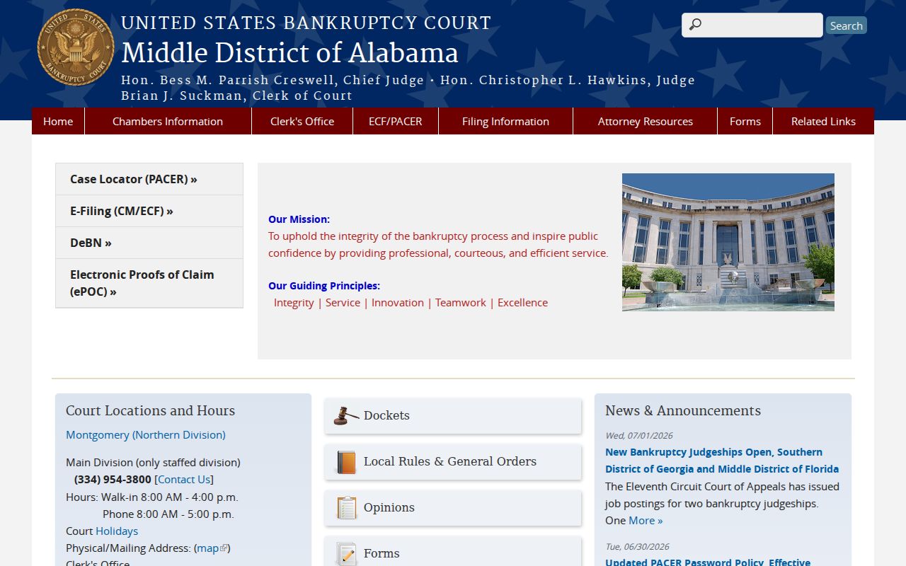 Randolph County warrant records and Middle District bankruptcy court website