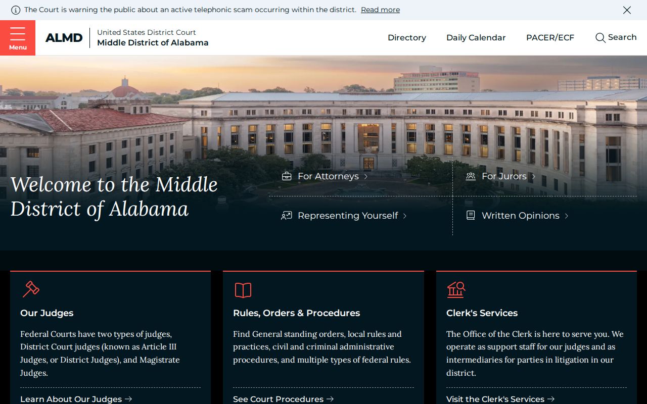 Randolph County warrant records and Middle District federal court website